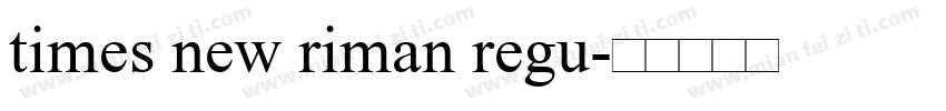 times new riman regu字体转换